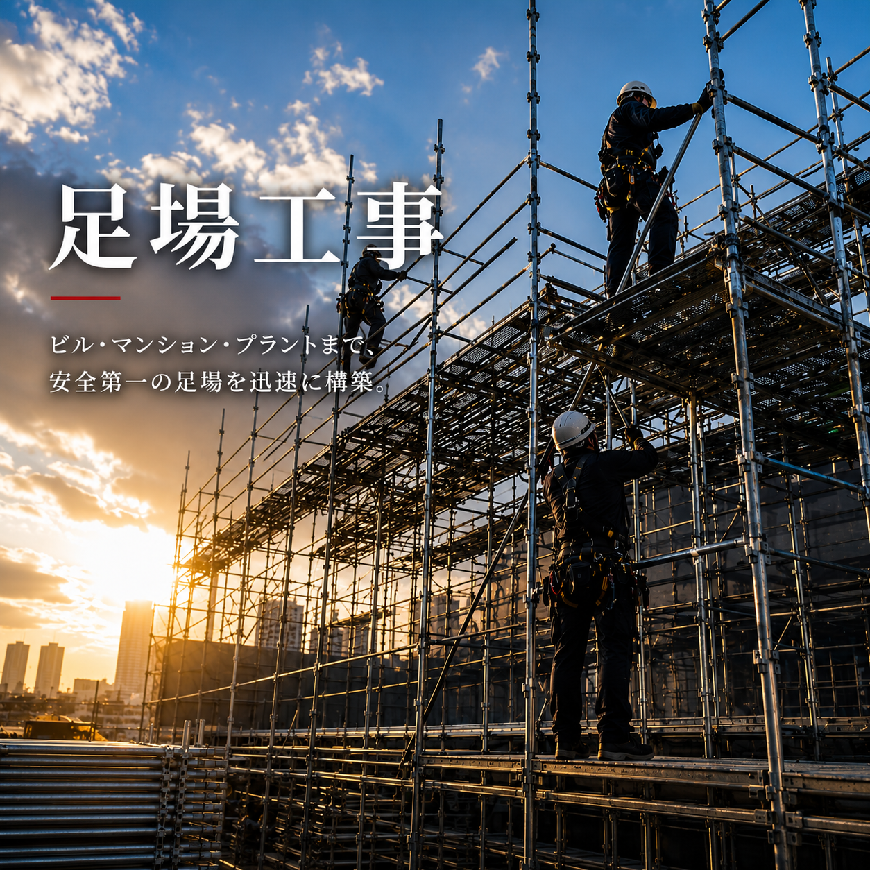株式会社大栄の足場工事現場